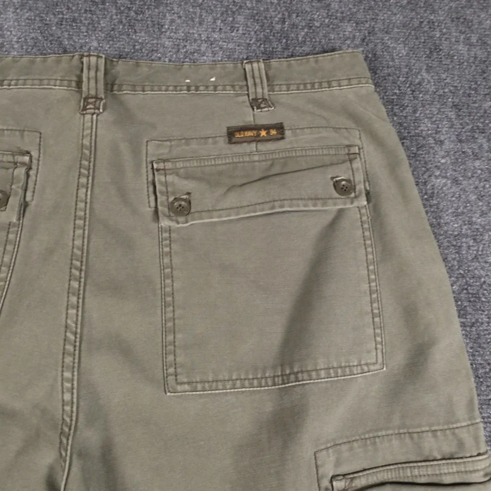 VTG Old Navy Cargo Pants Mens 36x32 Olive Green Utility Pocket Workwear